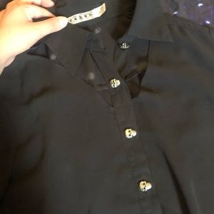 spooky skull button-up